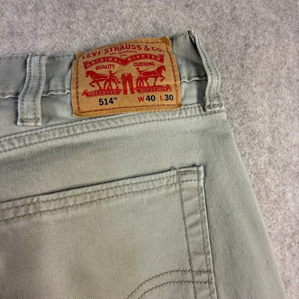 Levis 514 Straight Fit Khaki Tan Pants Mens W40 L30 Trousers Casual Workwear
